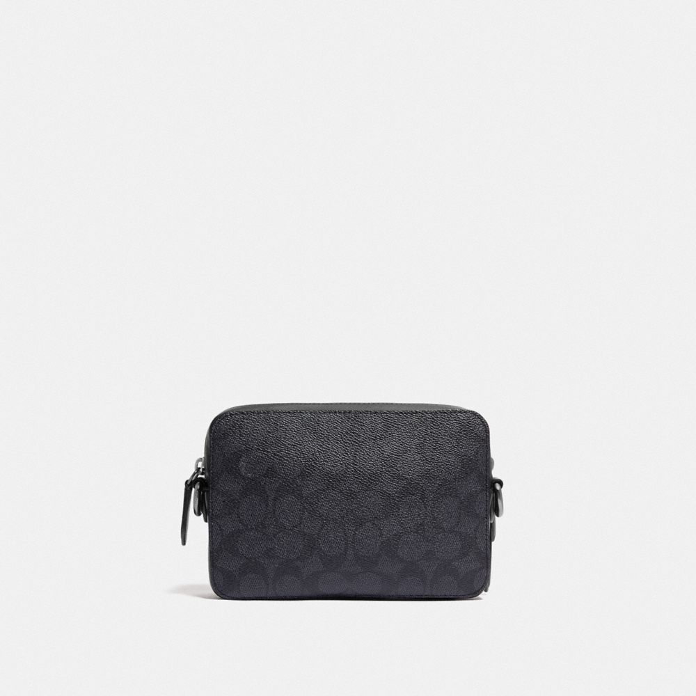 COACH®,SAC À BANDOULIÈRE CHARTER EN TOILE EXCLUSIVE,Toile enduite,Anthracite,Back View