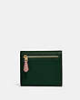 COACH®,WYN SMALL WALLET IN COLORBLOCK,Crossgrain Leather,Mini,Brass/Amazon Green Multi,Back View