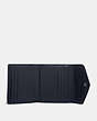 COACH®,WYN SMALL WALLET IN COLORBLOCK,Crossgrain Leather,Mini,Pewter/Granite Azure Multi,Inside View,Top View