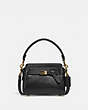 COACH®,TATE 18 CROSSBODY,Smooth Leather,X-Large,Brass/Black,Front View