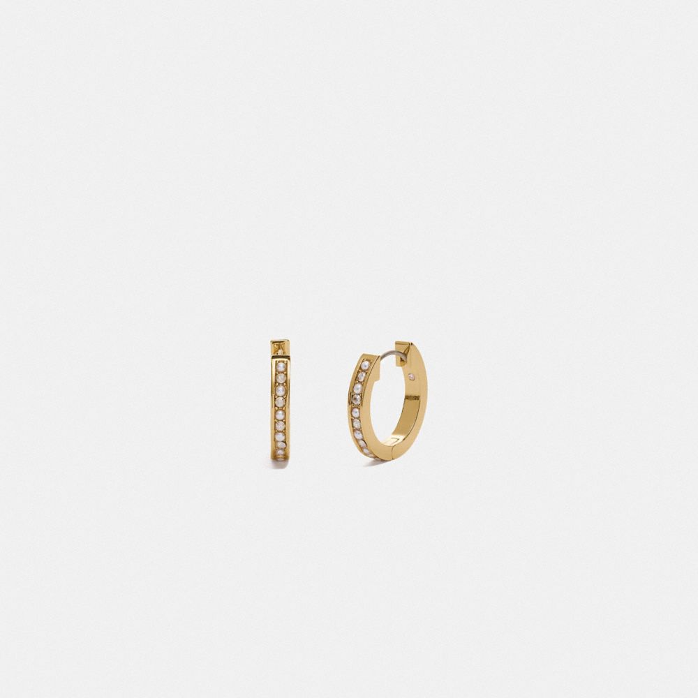 Boucles D’oreilles Huggie En Perles De Cristal Classique