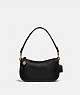 COACH®,SWINGER 20,Smooth Leather,Small,Brass/Black,Front View