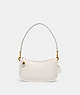COACH®,SWINGER 20,Smooth Leather,Small,Brass/Chalk,Front View