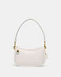 COACH®,SWINGER 20,Smooth Leather,Small,Brass/Chalk,Front View