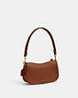 COACH®,SWINGER BAG 20,Smooth Leather,Small,Brass/1941 Saddle,Angle View