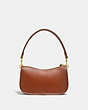 COACH®,SWINGER BAG 20,Glovetanned Leather,Small,Brass/1941 Saddle,Back View