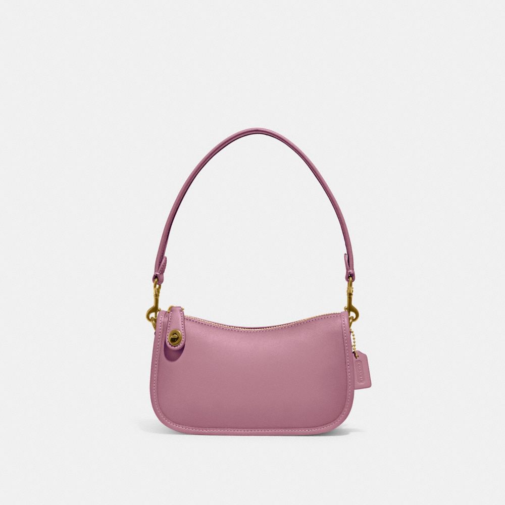 COACH®,Swinger Bag 20,Leather,Shoulder Bag,Logo,Embossed,Day Party,,Front View