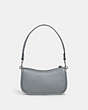 COACH®,SWINGER BAG 20,Smooth Leather,Small,Silver/Grey Blue,Back View