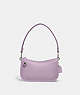 COACH®,SWINGER 20,Smooth Leather,Small,Silver/Soft Purple,Front View