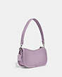 COACH®,SWINGER BAG 20,Smooth Leather,Small,Silver/Soft Purple,Angle View