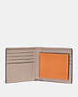 COACH®,3-IN-1 WALLET IN COLORBLOCK,Smooth Leather,Butterscotch/Pebble,Inside View,Top View