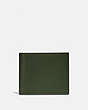 COACH®,3-IN-1 WALLET IN COLORBLOCK,Smooth Leather,Dark Shamrock/Graphite,Front View