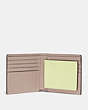 COACH®,3-IN-1 WALLET IN COLORBLOCK,Smooth Leather,Pale Lime/Pebble,Inside View,Top View