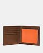 COACH®,3-IN-1 WALLET IN COLORBLOCK,Smooth Leather,Spice Orange/Dark Saddle,Inside View,Top View