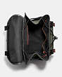 COACH®,LEAGUE FLAP BACKPACK IN COLORBLOCK,Smooth Leather,X-Large,Black Copper/Dark Shamrock Multi,Inside View,Top View