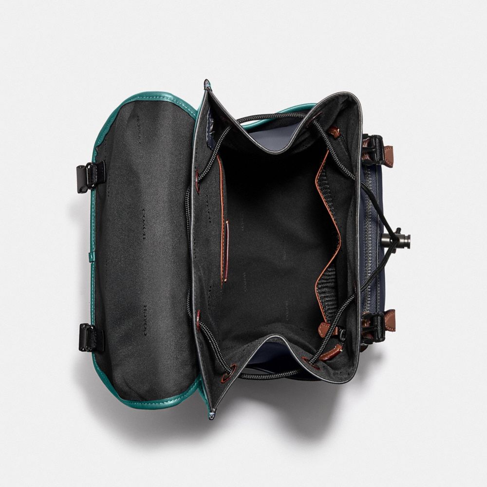 COACH®,League Flap Backpack In Colorblock,,Inside View,Top View