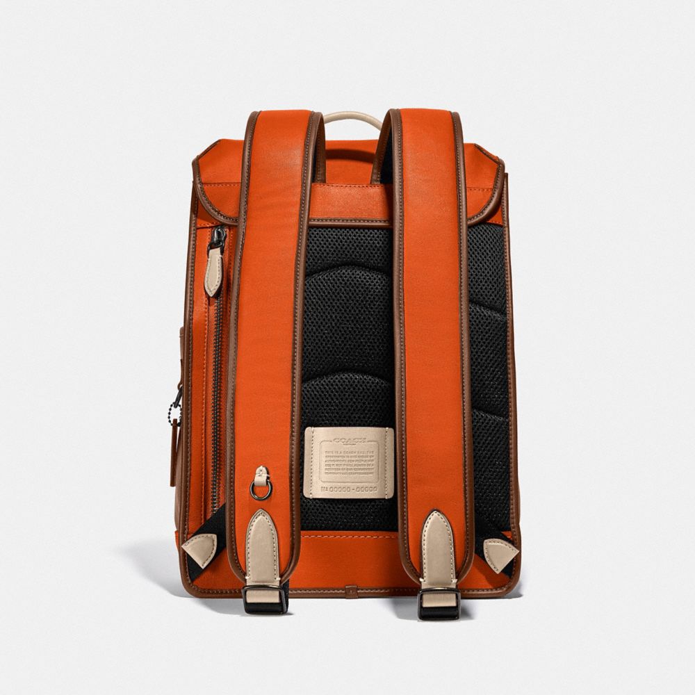 COACH®,League Flap Backpack In Colorblock,,Back View
