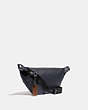 COACH®,LEAGUE BELT BAG IN COLORBLOCK,Smooth Leather,Medium,Black Copper/Ocean Multi,Angle View