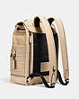 COACH®,LEAGUE FLAP BACKPACK WITH WEAVING,Smooth Leather,X-Large,JI/Ivory,Angle View