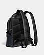 COACH®,CHARTER BACKPACK IN SIGNATURE CANVAS,canvas,X-Large,Black Copper/Charcoal,Angle View