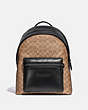 COACH®,CHARTER BACKPACK IN SIGNATURE CANVAS,canvas,X-Large,Black Copper/Tan,Front View