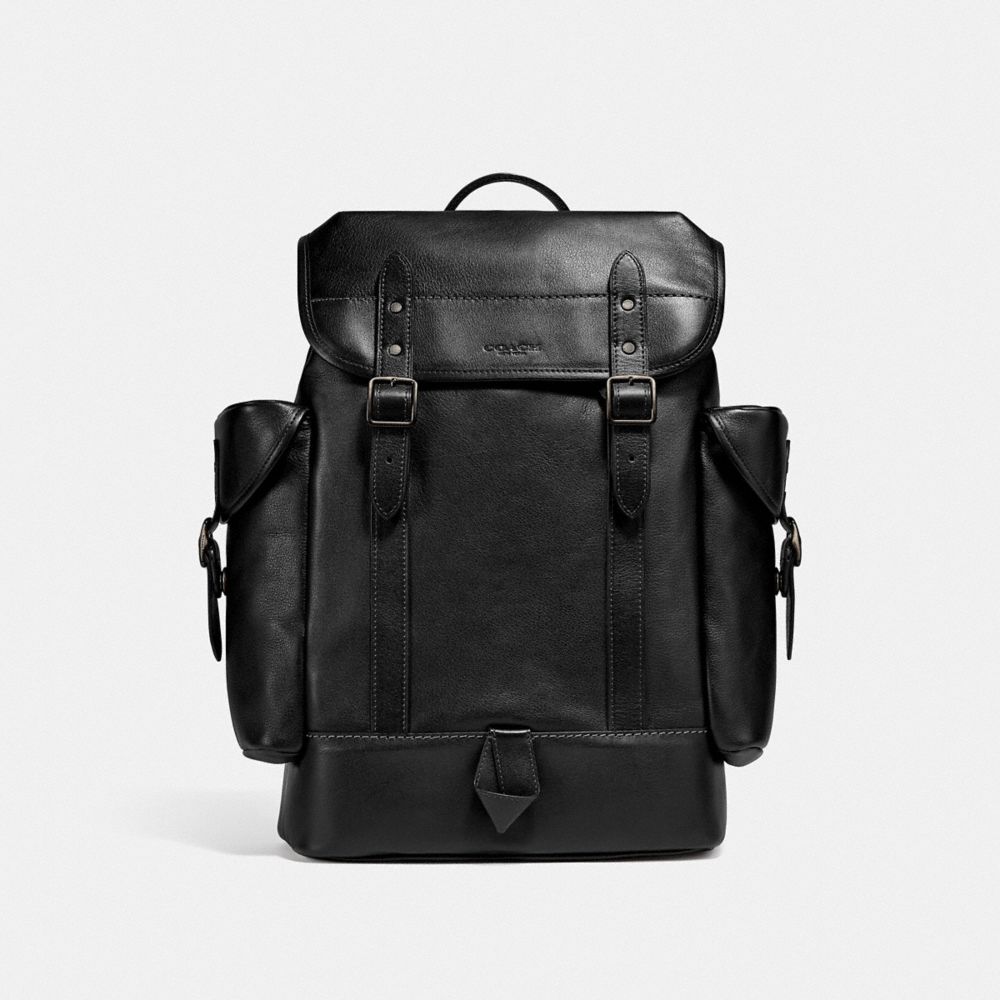 COACH®,HITCH BACKPACK,Large,Black Copper/Black,Front View