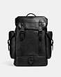 COACH®,HITCH BACKPACK,Sport calf leather,Large,Black Copper/Black,Front View