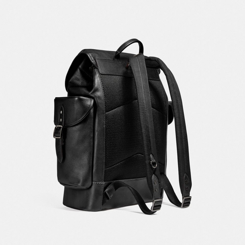 COACH®,HITCH BACKPACK,Large,Black Copper/Black,Angle View