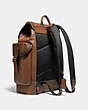 COACH®,HITCH BACKPACK,Sport calf leather,Large,Black Copper/Dark Saddle,Angle View