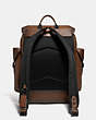 COACH®,HITCH BACKPACK,Sport calf leather,Large,Black Copper/Dark Saddle,Back View