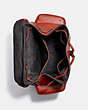 COACH®,HITCH BACKPACK,Sport calf leather,Large,Black Copper/Red Sand,Inside View,Top View