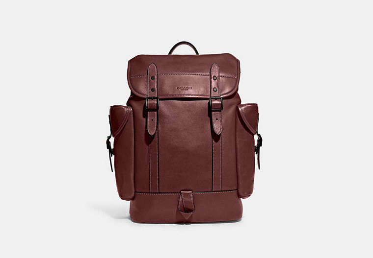 COACH®,HITCH BACKPACK,Large,Wine,Front View