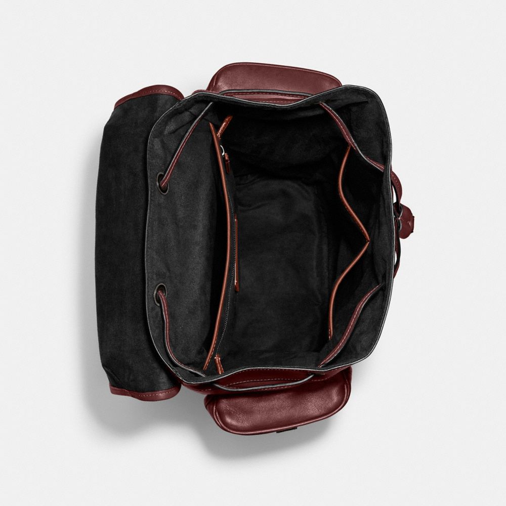 COACH®,HITCH BACKPACK,Large,Wine,Inside View,Top View