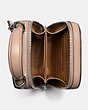 COACH®,ALIE CAMERA BAG WITH WEAVING,Woven Leather,Mini,Pewter/Taupe,Inside View,Top View