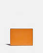 COACH®,SLIM BILLFOLD WALLET IN COLORBLOCK,Smooth Leather,Butterscotch/Pebble,Front View