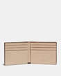 COACH®,SLIM BILLFOLD WALLET IN COLORBLOCK,Smooth Leather,Butterscotch/Pebble,Inside View,Top View