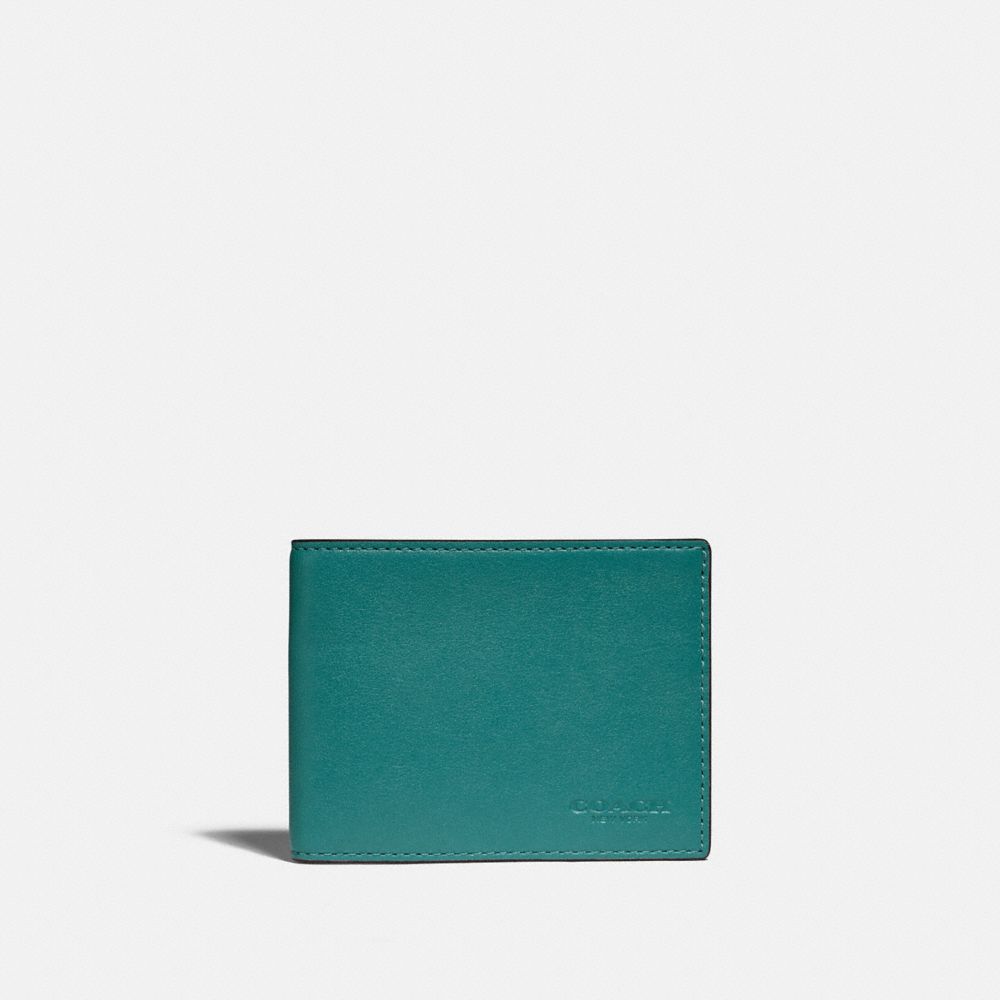 COACH®,Slim Billfold Wallet In Colorblock,,Front View