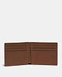 COACH®,SLIM BILLFOLD WALLET IN COLORBLOCK,Smooth Leather,Spice Orange/Dark Saddle,Inside View,Top View