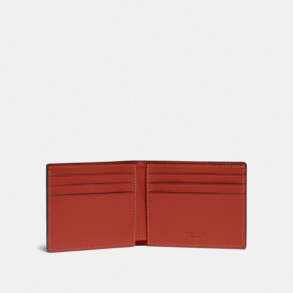 COACH®,Slim Billfold Wallet In Colorblock,,Inside View,Top View