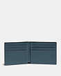 COACH®,SLIM BILLFOLD WALLET IN COLORBLOCK,Smooth Leather,Deep Blue/Prussian,Inside View,Top View