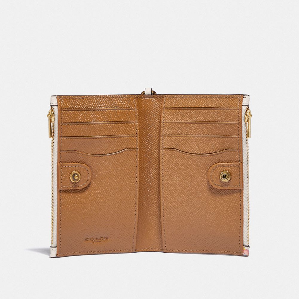 zip chain card case coach