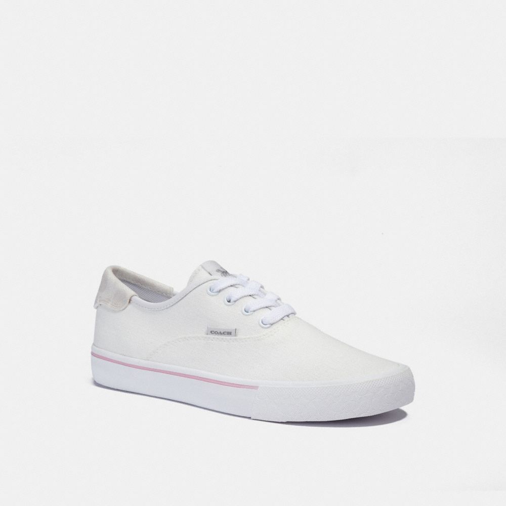 COACH®,CITYSOLE SKATE SNEAKER,canvas,Optic White,Front View