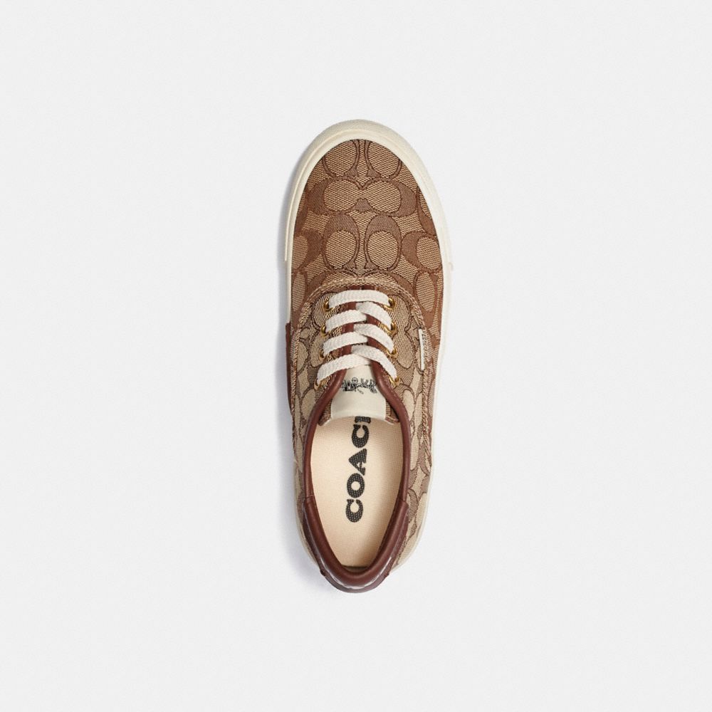 COACH®,CITYSOLE SKATE SNEAKER,Khaki,Inside View,Top View