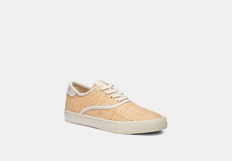 COACH®,CITYSOLE SKATE SNEAKER,Straw,Natural,Front View