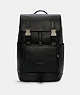 COACH®,TRACK BACKPACK,Leather,X-Large,Office,Gunmetal/Black,Front View