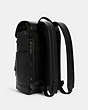 COACH®,TRACK BACKPACK,Leather,X-Large,Office,Gunmetal/Black,Angle View