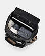 COACH®,TRACK BACKPACK,Leather,X-Large,Office,Gunmetal/Black,Inside View, Top View