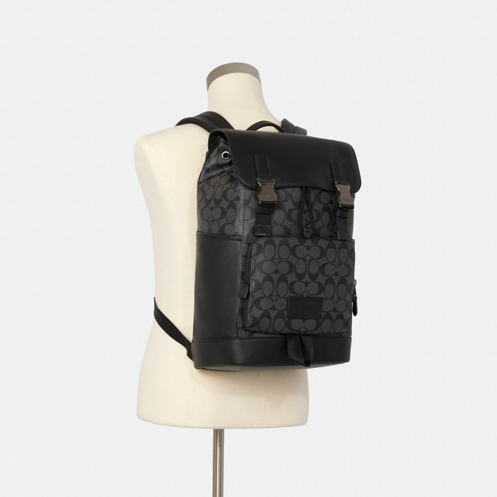 COACH® Outlet  Track Backpack In Signature Canvas
