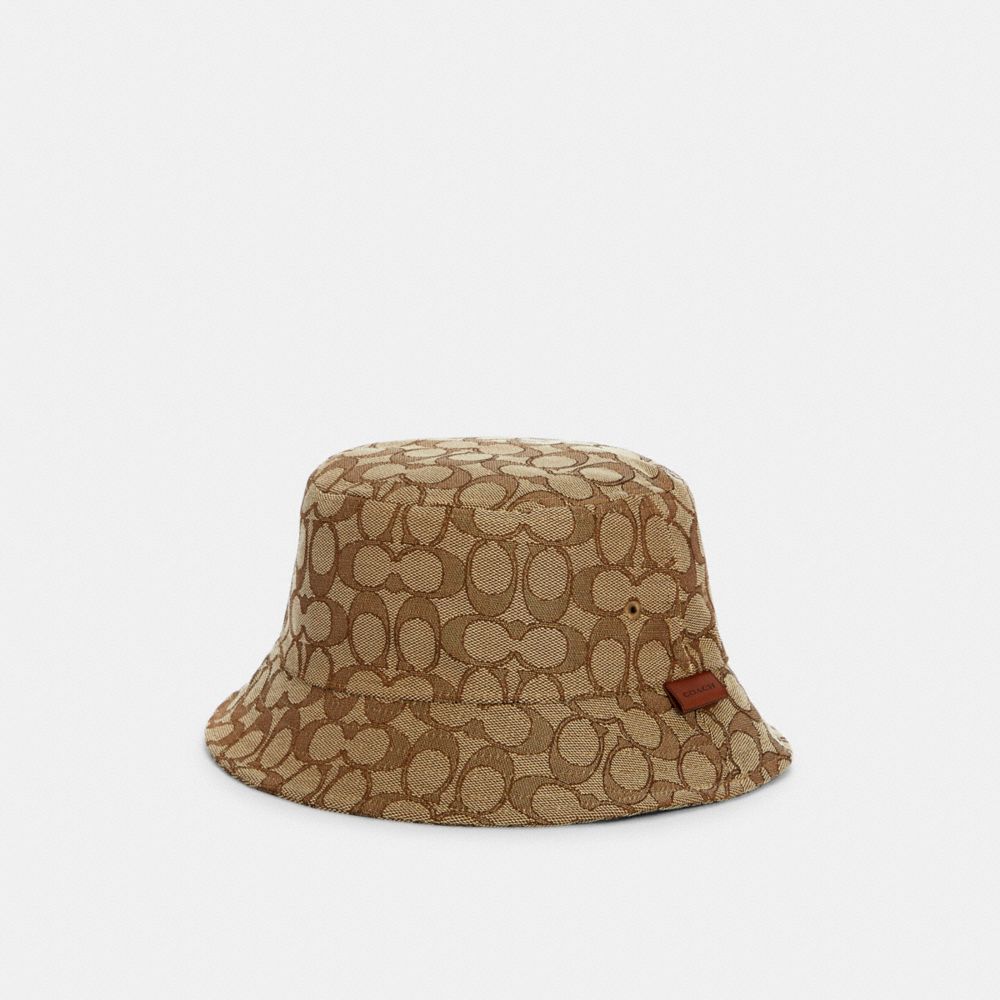 Jacquard Bucket Hat - Tan Monogram