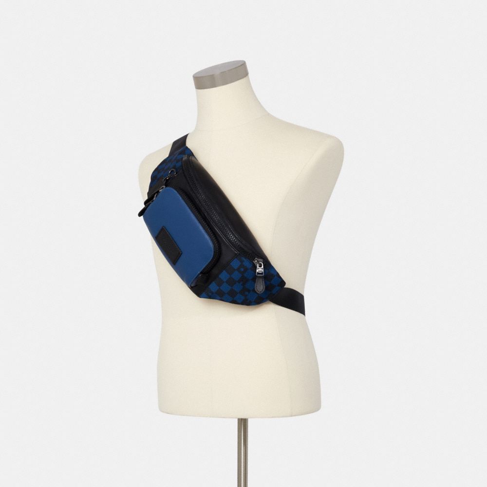 COACH®,Track Belt Bag With Checker Print,,Detail View